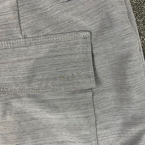 BYLT Kinetic Chino Shorts Heather Gray Men's M 9" Inseam Golf Hybrid - Picture 10 of 11